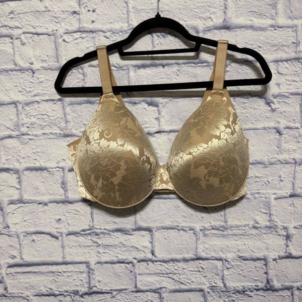Soma Women’s Vanishing Back full coverage Lace Bra Nude Gold Size 40 DDD